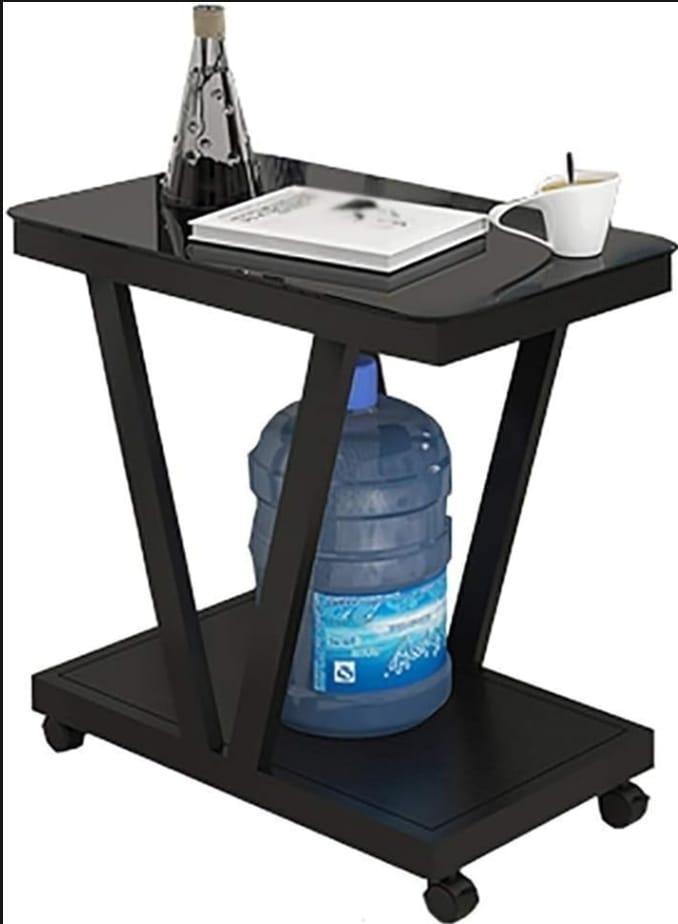 Stylish Black Coffee Table - Premium Wood & Iron Living Room Centerpiece