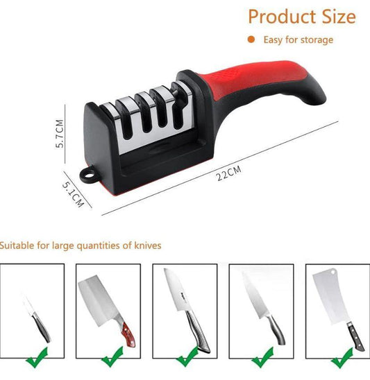 Professional Knife Sharpener - Stainless Steel Kitchen Tool