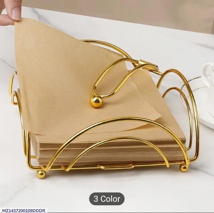 Napkin Holder for Dining Table - Square Shaped with Weighted Arm