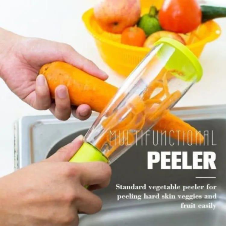 Vegetable Peeler with Container - 2-in-1 Kitchen Tool"