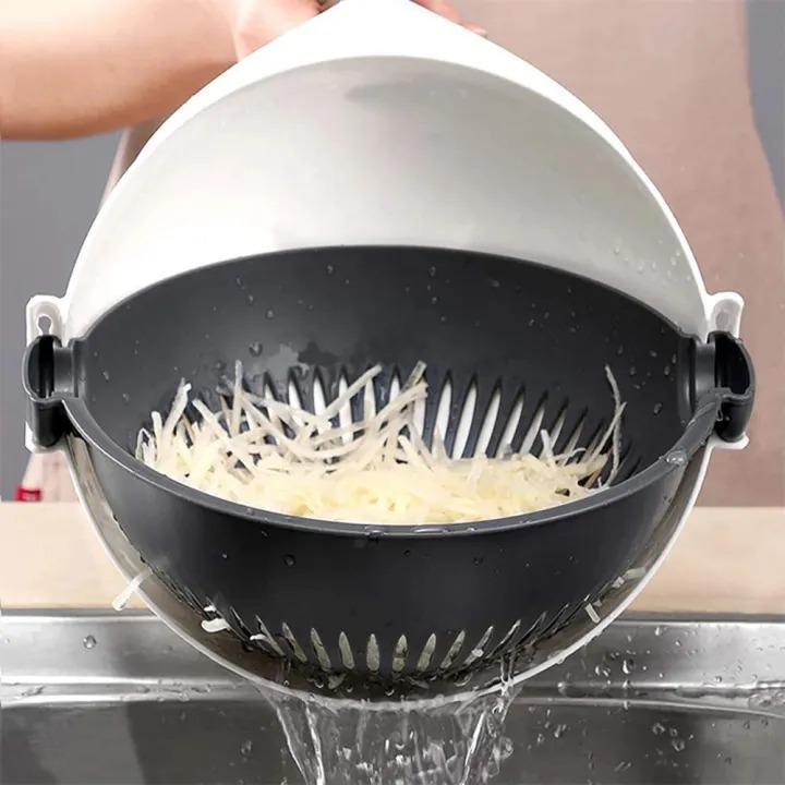 Multifunctional Vegetable Cutter with Built-in Drainer - Kitchen Tool