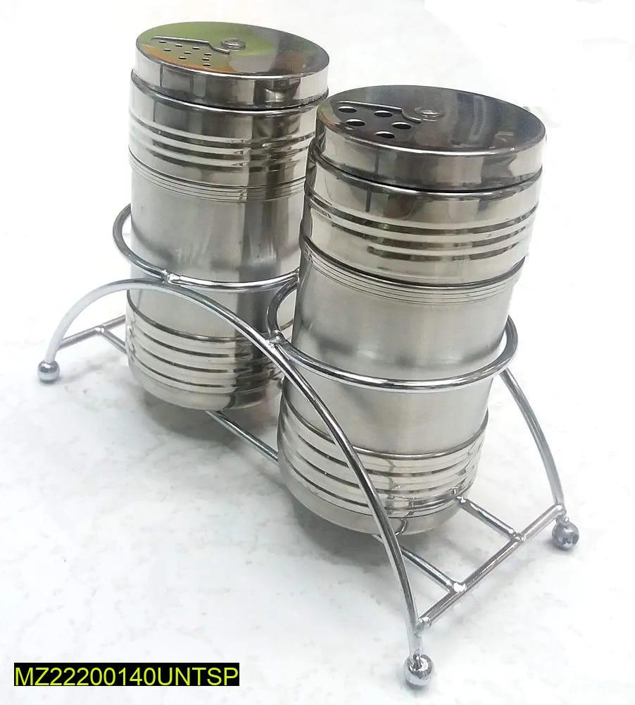 2 Pcs Stainless Steel Spice Rack With stand