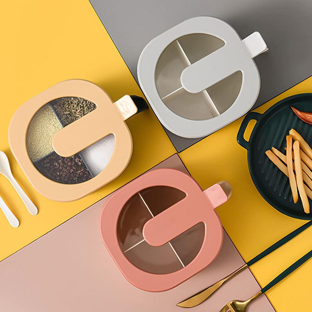 4-in-1 Spice Box with Spoons - Kitchen Organization Set