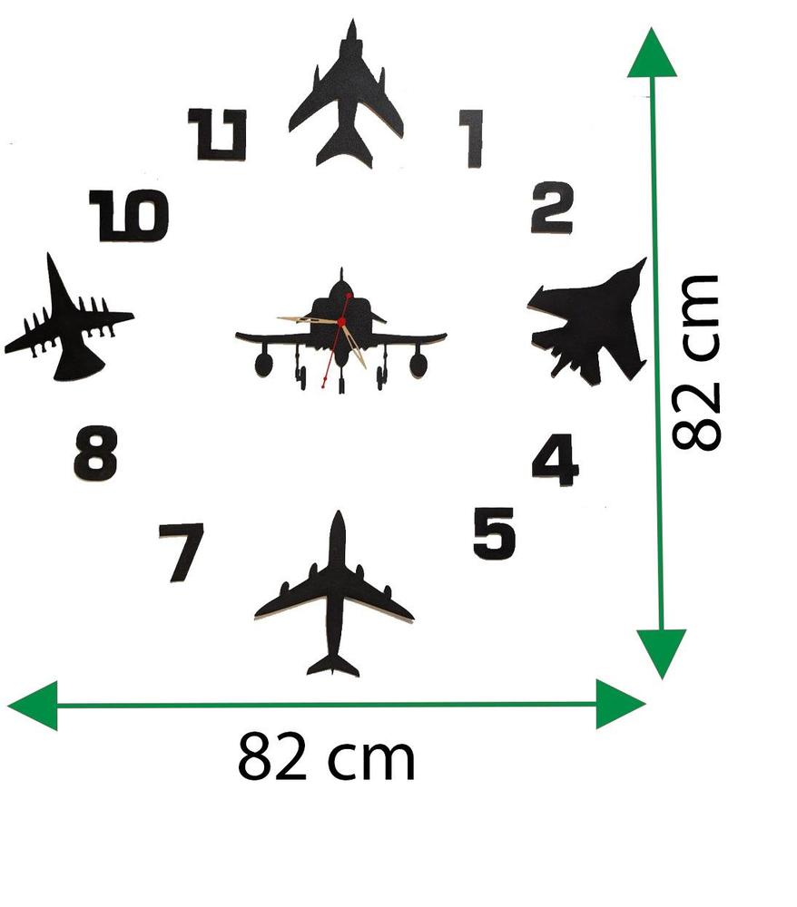 Air Force Wooden Wall Clock - Large 32 Inch Military Design | Home Decor