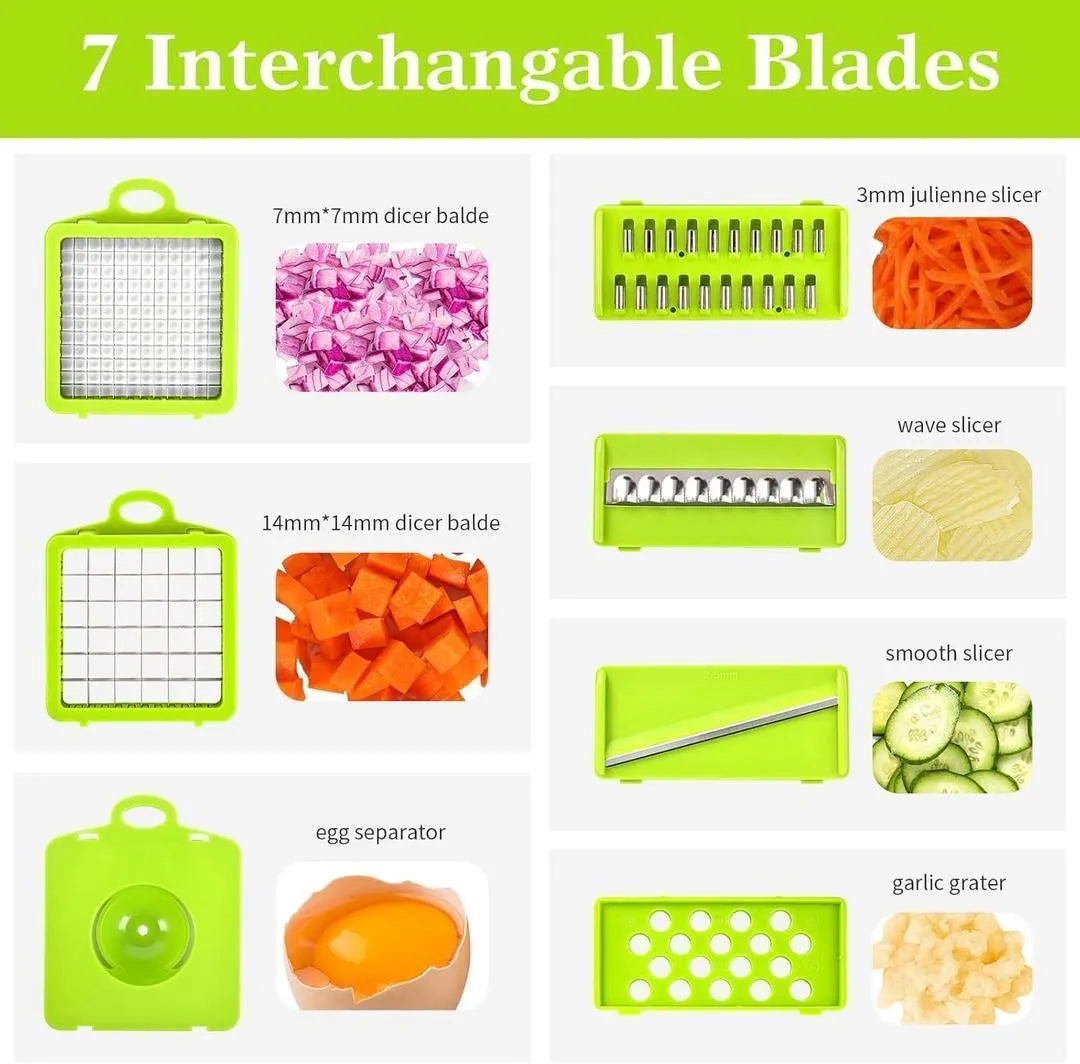 16-Piece Multifunctional Vegetable Cutter Set - Professional Kitchen Slicer