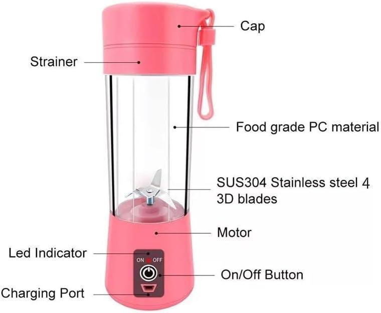 Portable Electric Juicer Blender - USB Rechargeable Personal Smoothie Maker"