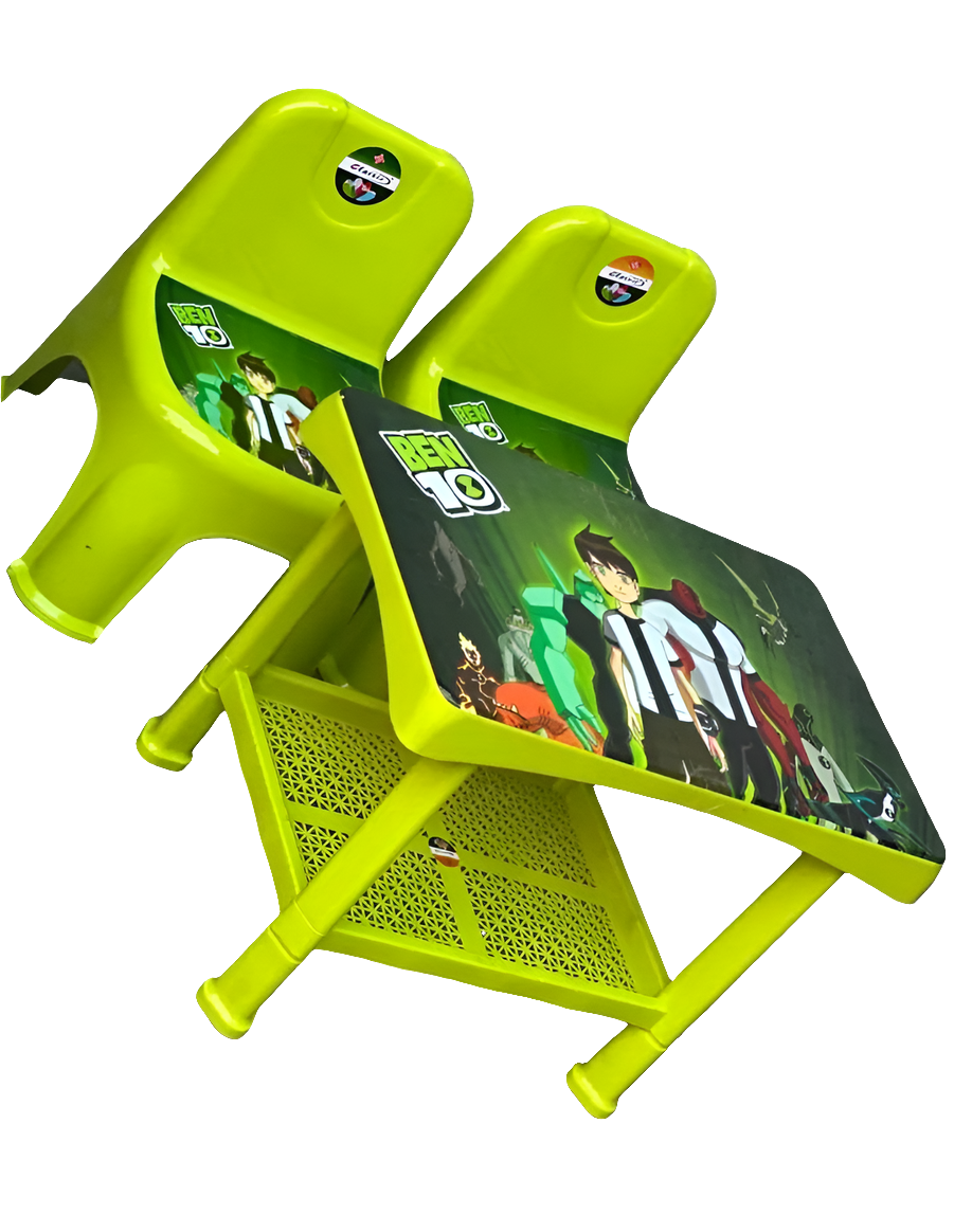 Premium Kids Study Table Set - 4 Chairs & 1 Table | Plastic Furniture Set
