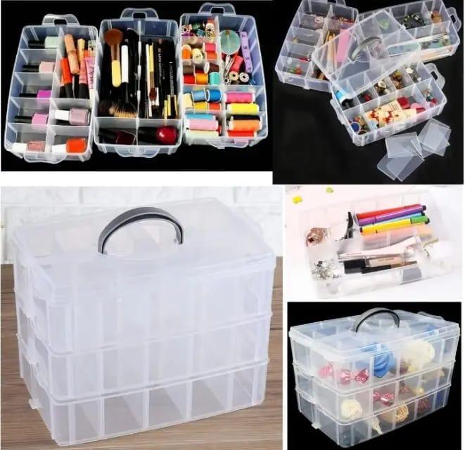 Multi-Purpose Storage Organizer Box - Durable Plastic Container for Home & Office