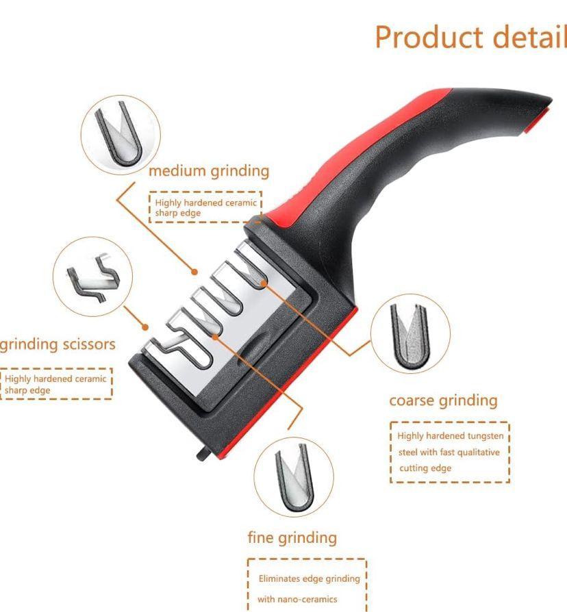 Professional Knife Sharpener - Stainless Steel Kitchen Tool