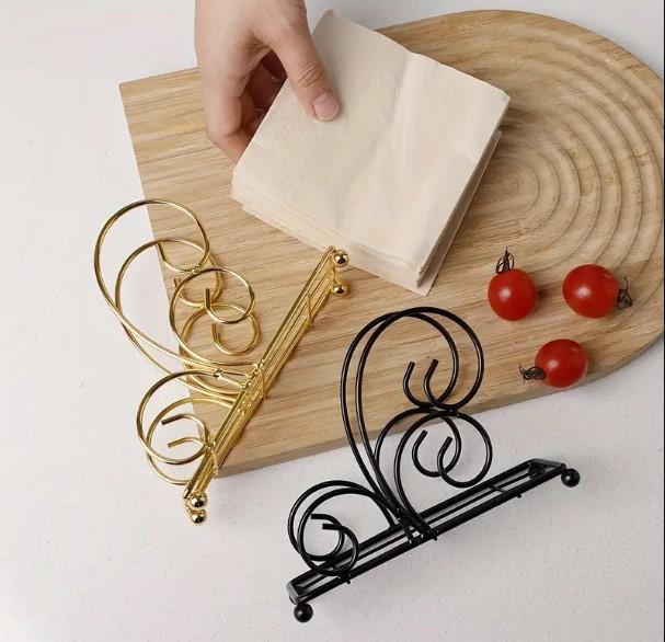 Antique Design Iron Tissue Stand - Vintage Napkin Holder for Kitchen & Dining