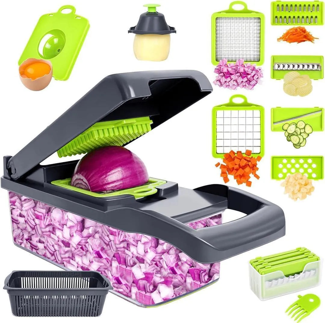16-Piece Multifunctional Vegetable Cutter Set - Professional Kitchen Slicer