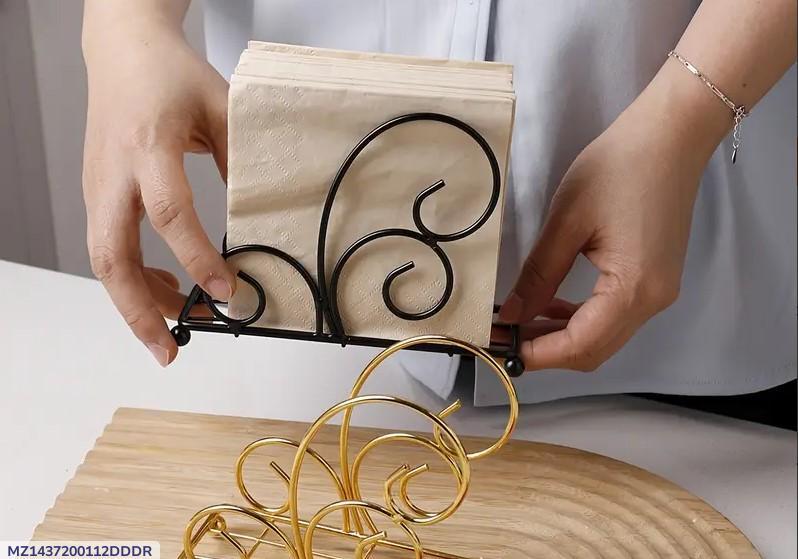 Antique Design Iron Tissue Stand - Vintage Napkin Holder for Kitchen & Dining