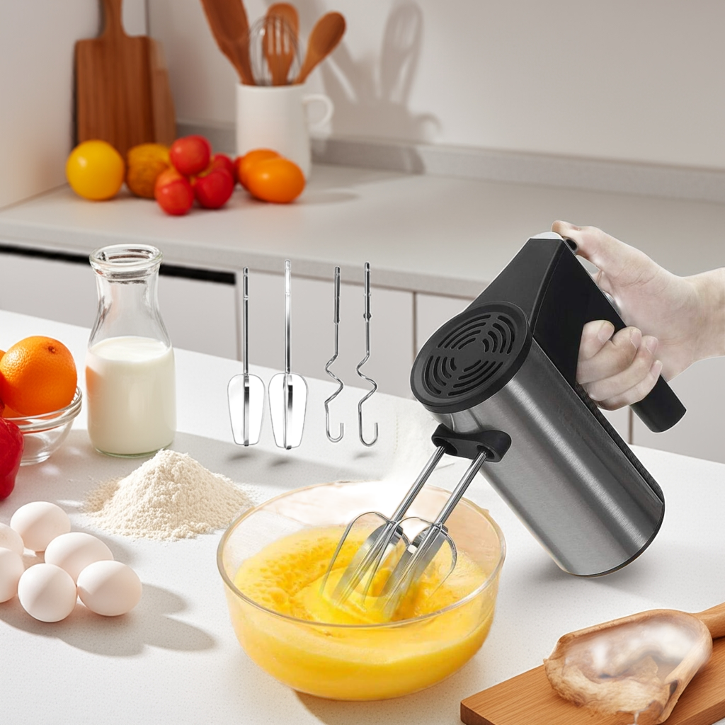 Electric Hand Mixer 450W - 5-Piece Baking Set with Beaters
