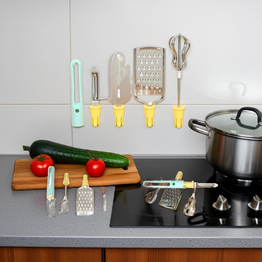 4-Piece Kitchen Accessories Set - Stainless Steel Tools