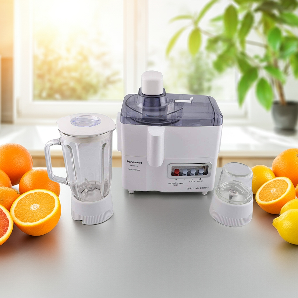 "3-in-1 Electric Juicer Blender - Multi-Function Kitchen Appliance"
