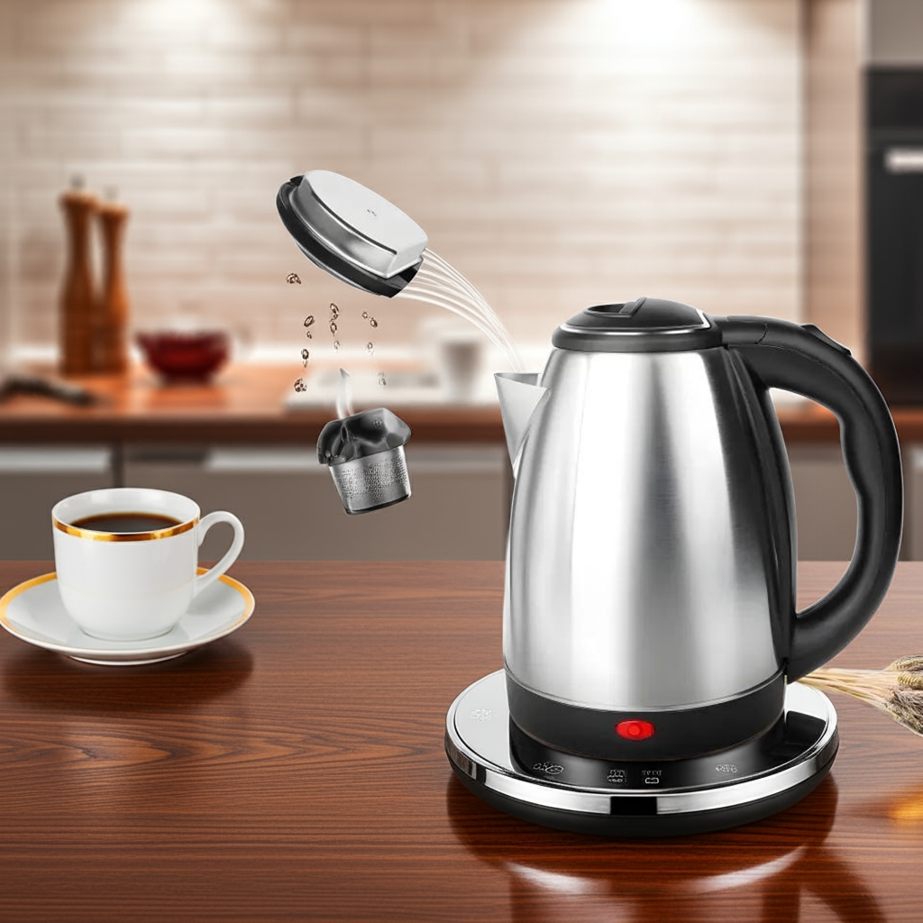 Electric Kettle 1.8L - Fast Boiling Stainless Steel Water Kettle"