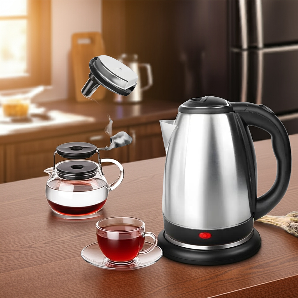 Electric Kettle 1.8L - Fast Boiling Stainless Steel Water Kettle"