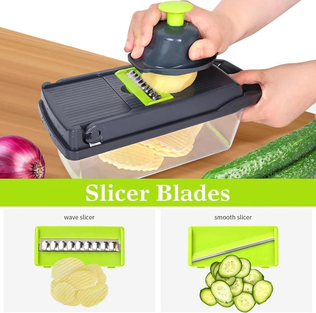16-Piece Multifunctional Vegetable Cutter Set - Professional Kitchen Slicer