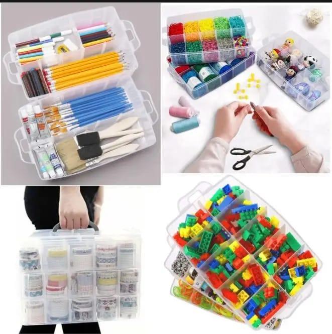 Multi-Purpose Storage Organizer Box - Durable Plastic Container for Home & Office