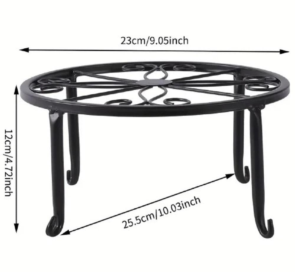 Elegant Golden Metal Plant Stand - Decorative Flower Display Rack