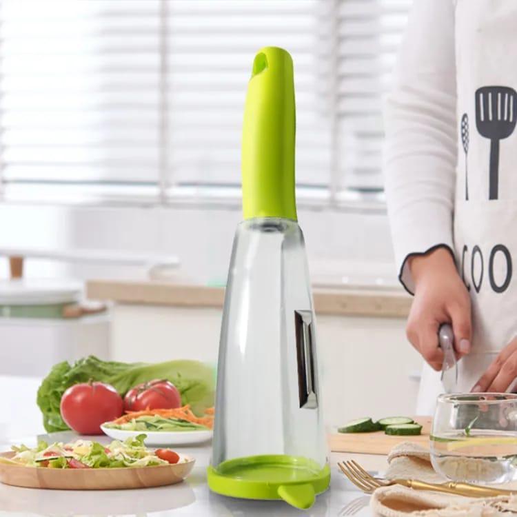 Vegetable Peeler with Container - 2-in-1 Kitchen Tool"