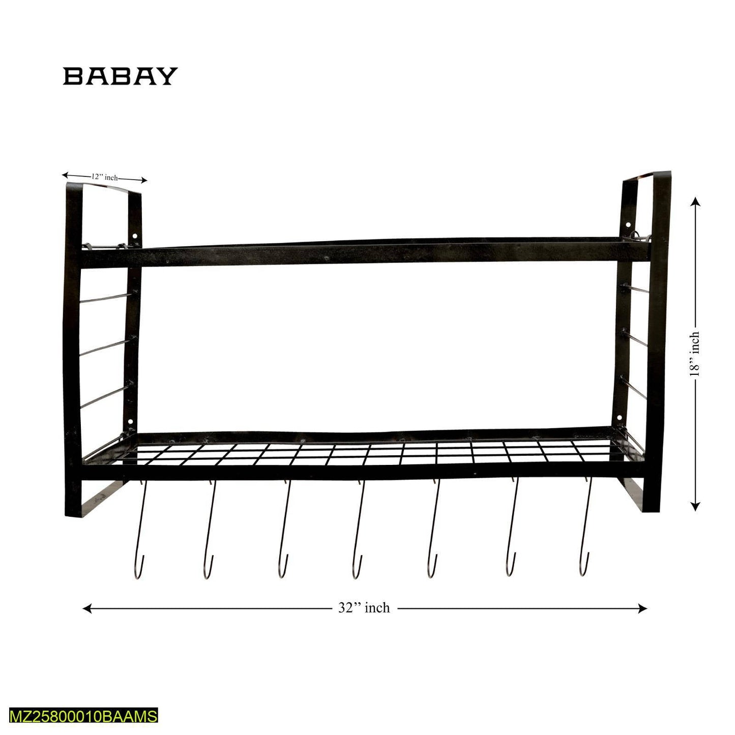 Wall Mounted Kitchen Organizer - Multipurpose Storage Rack Pakistan | Smart Kitchen PK