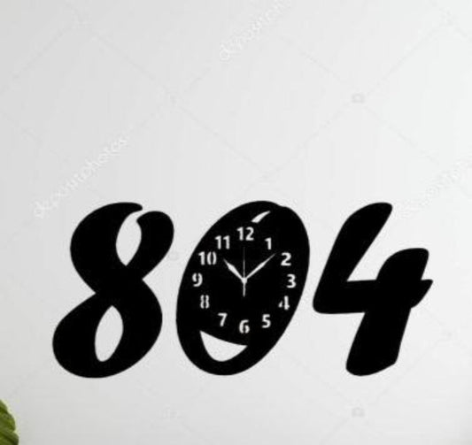 Modern Black Wall Clock 804 - 22 Inch Quartz Analogue | Contemporary Design