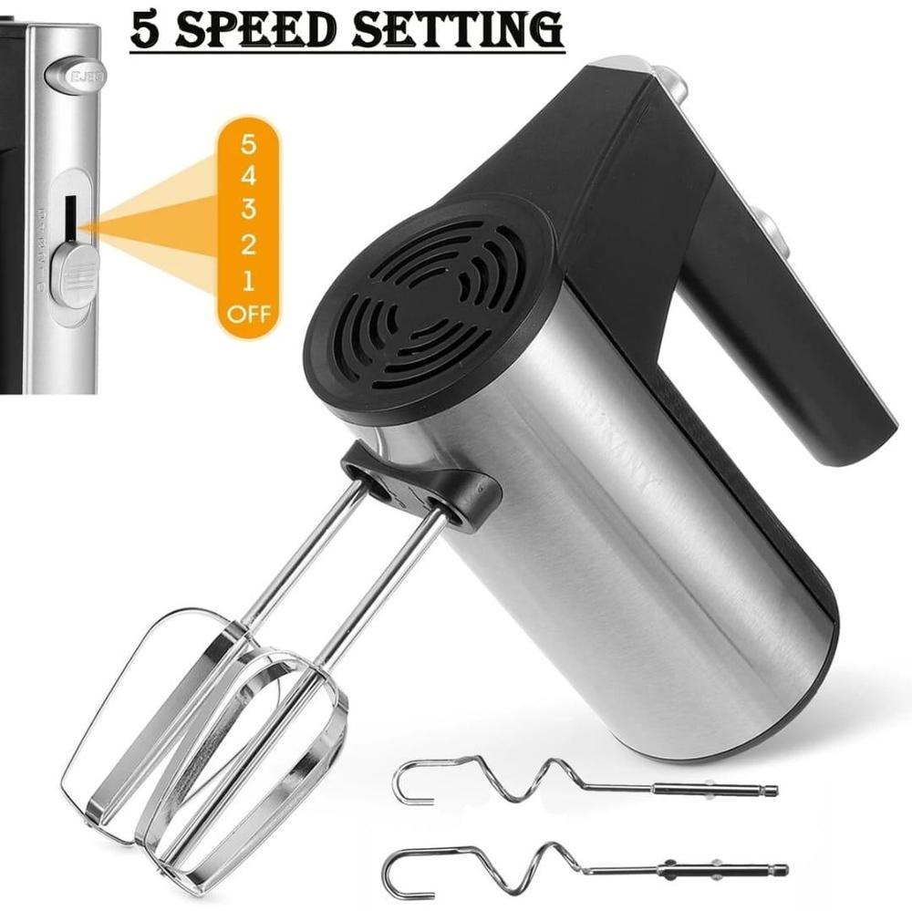 Electric Hand Mixer 450W - 5-Piece Baking Set with Beaters