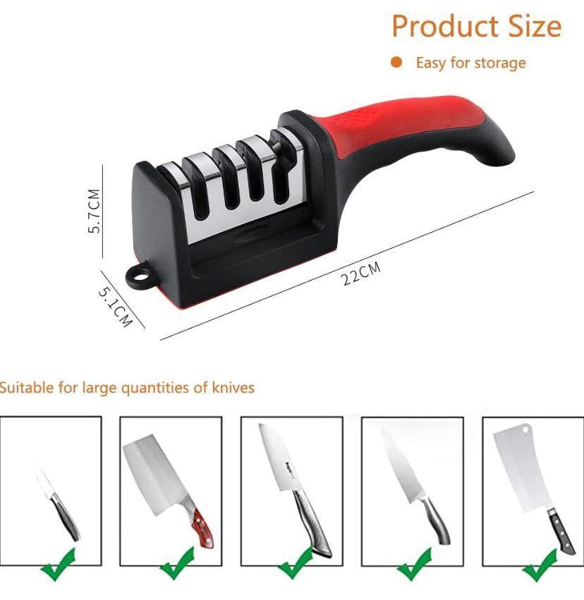 Professional Knife Sharpener - Stainless Steel Kitchen Tool