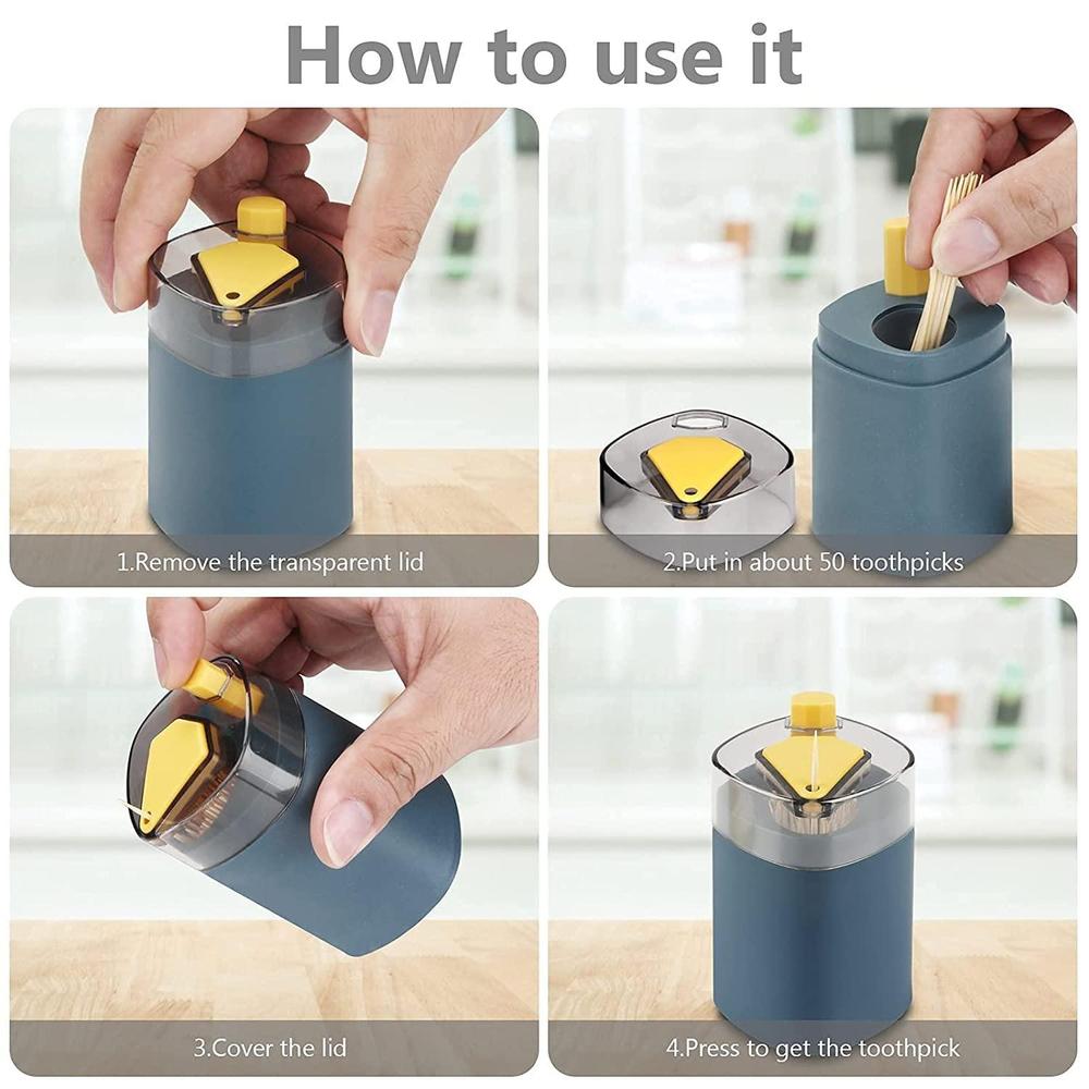 "Automatic Toothpick Dispenser - Hygienic Touch-Free Holder"