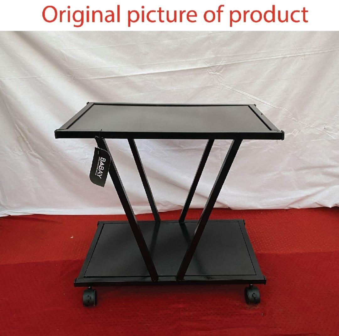 Stylish Black Coffee Table - Premium Wood & Iron Living Room Centerpiece