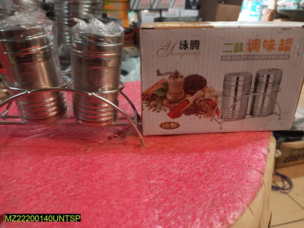 2 Pcs Stainless Steel Spice Rack With stand