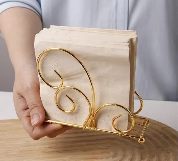 Antique Design Iron Tissue Stand - Vintage Napkin Holder for Kitchen & Dining