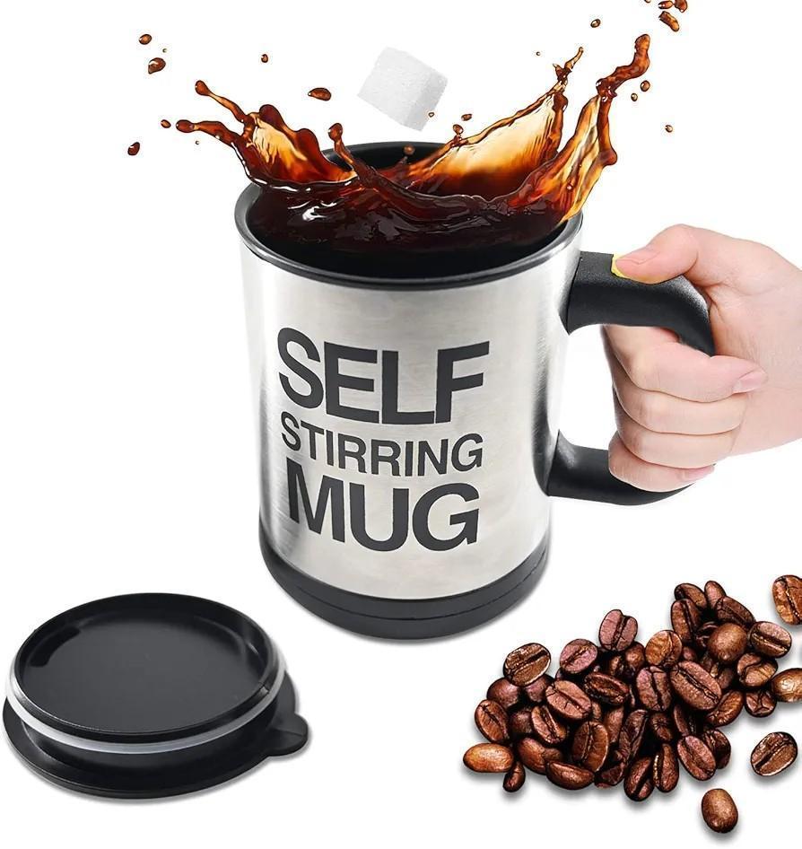 Self Stirring Mug - 1 Pc | Effortlessly Mix Your Drinks with Stainless Steel Innovation