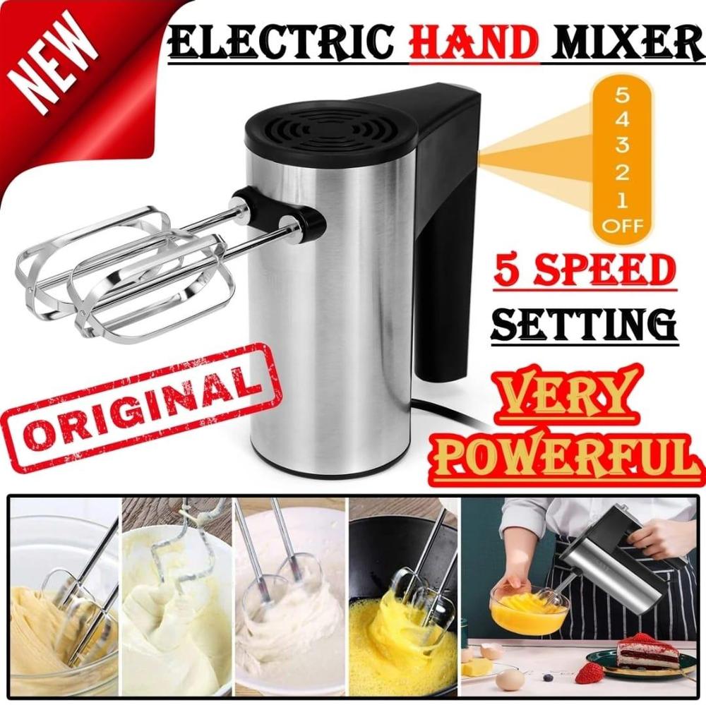 Electric Hand Mixer 450W - 5-Piece Baking Set with Beaters