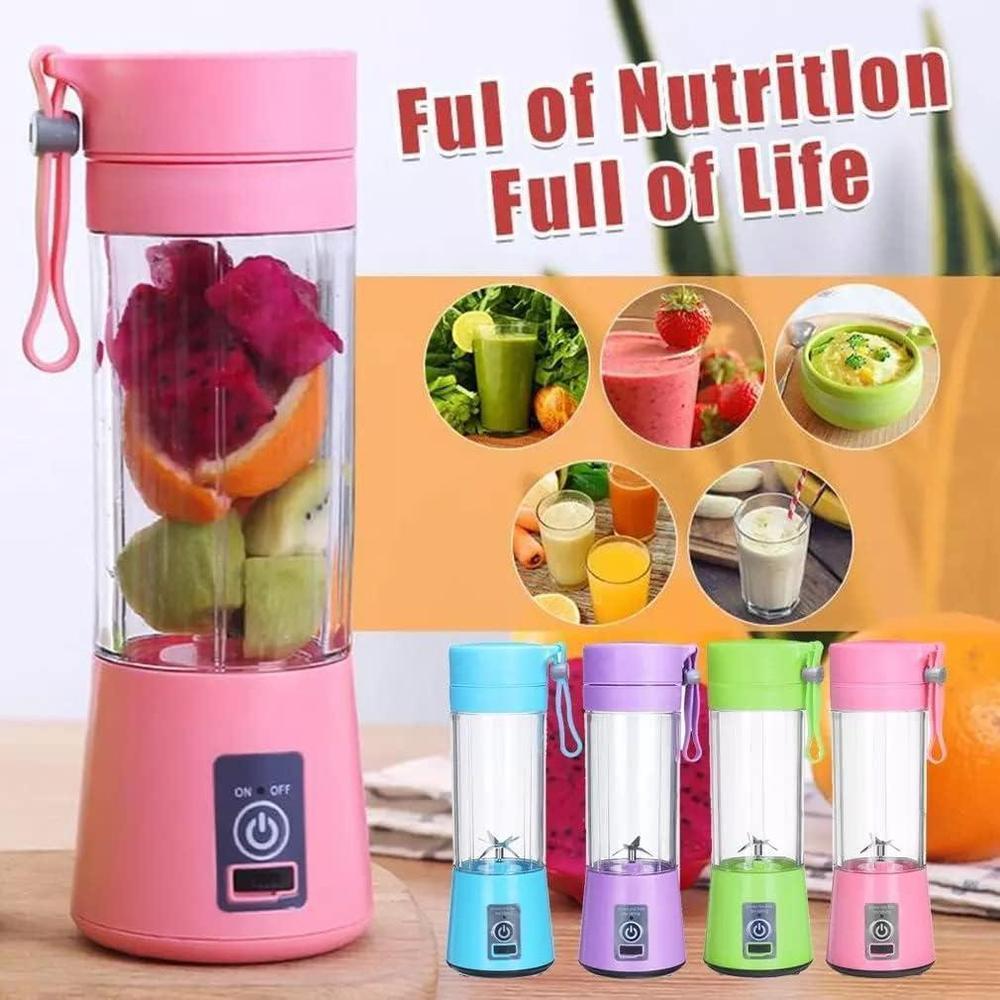 Portable Electric Juicer Blender - USB Rechargeable Personal Smoothie Maker"