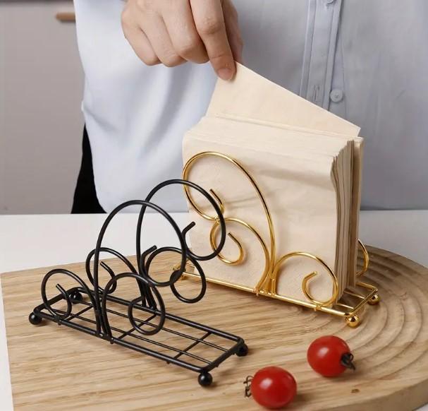 Antique Design Iron Tissue Stand - Vintage Napkin Holder for Kitchen & Dining