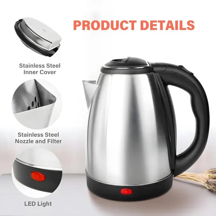 Electric Kettle 1.8L - Fast Boiling Stainless Steel Water Kettle"