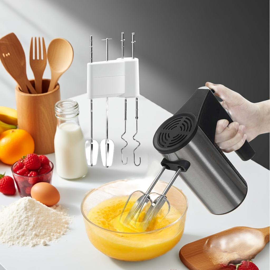 Electric Hand Mixer 450W - 5-Piece Baking Set with Beaters