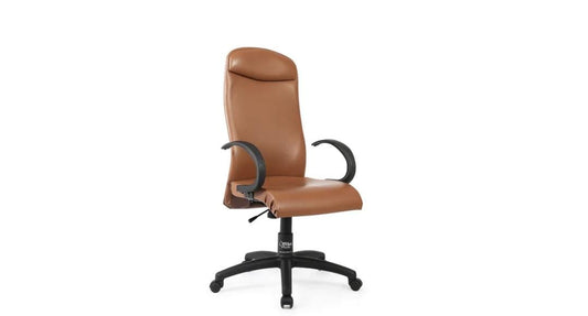 Premium Brown Leather Office Chair - Executive Desk Chair Pakistan
