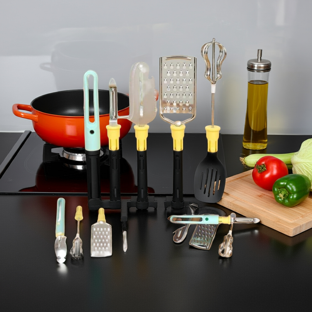 4-Piece Kitchen Accessories Set - Stainless Steel Tools