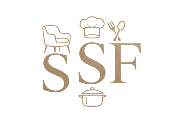 SSF Logo with Furniture & Kitchen Symbols